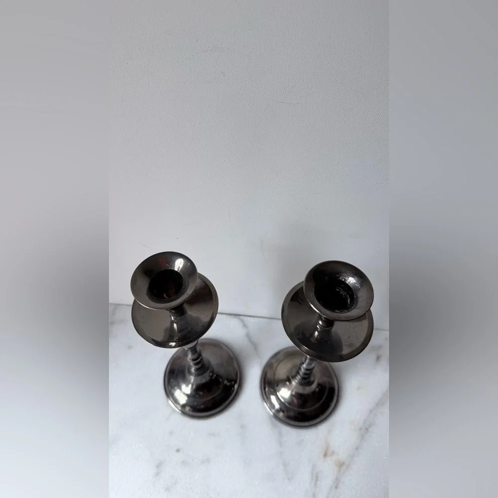 Elegant Silver Candlestick Holders set of 2. 9.5” high